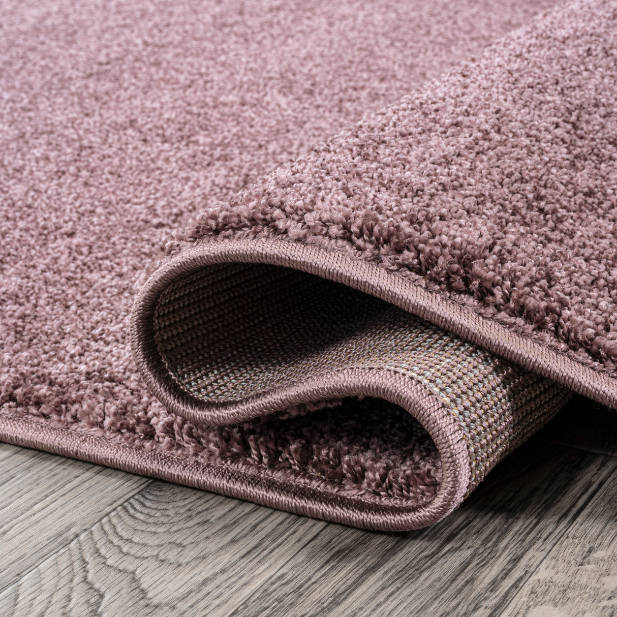Haze Solid Unique Low-Pile Square Area Rug