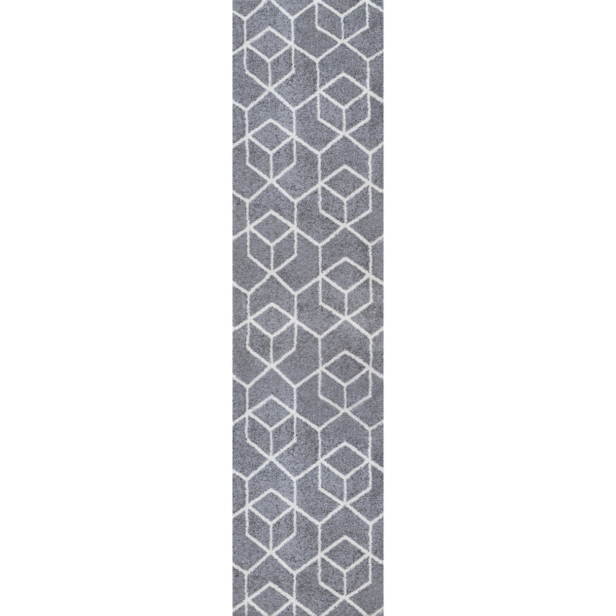 Tumbling Blocks Modern Geometric Runner Rug