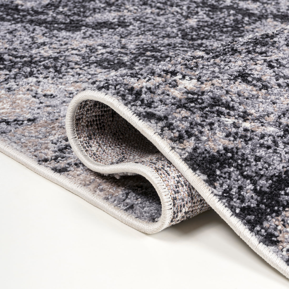 Kassia Contemporary Glam Abstract Marble Runner Rug
