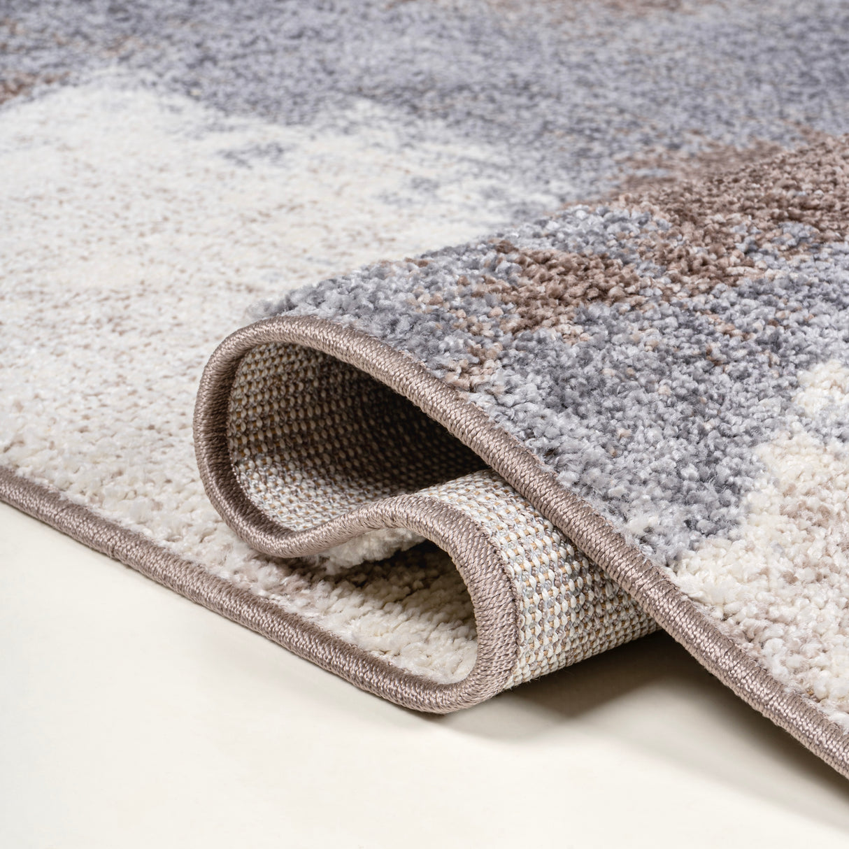 Zoe Contemporary Bohemian Abstract Marble Runner Rug