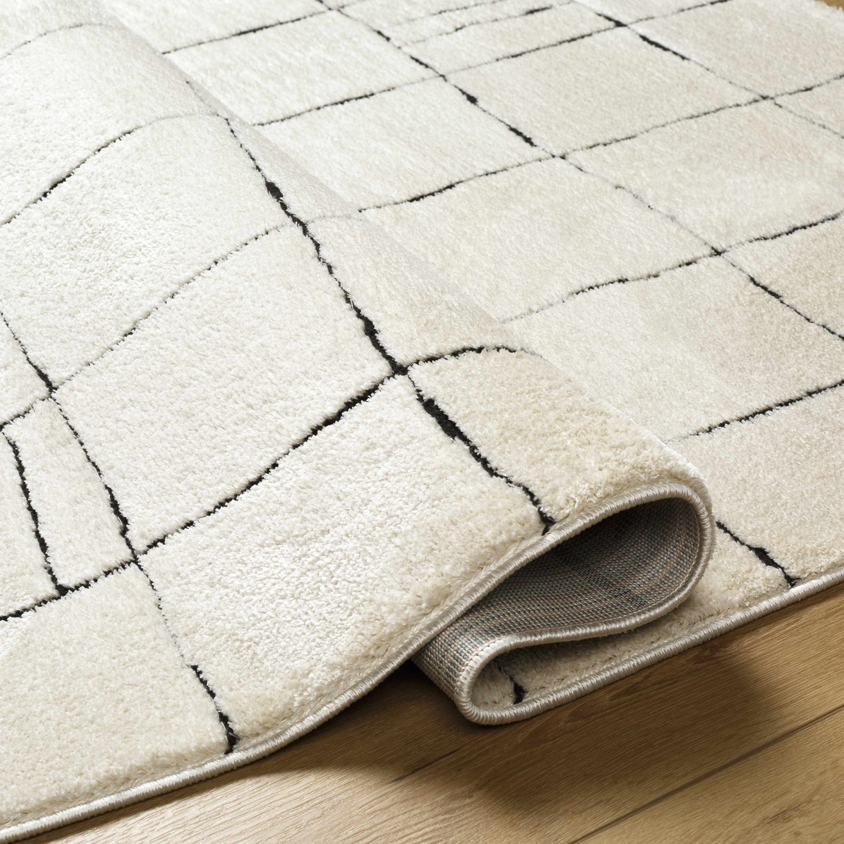 Keanu Black & White Area Rug - Clearance