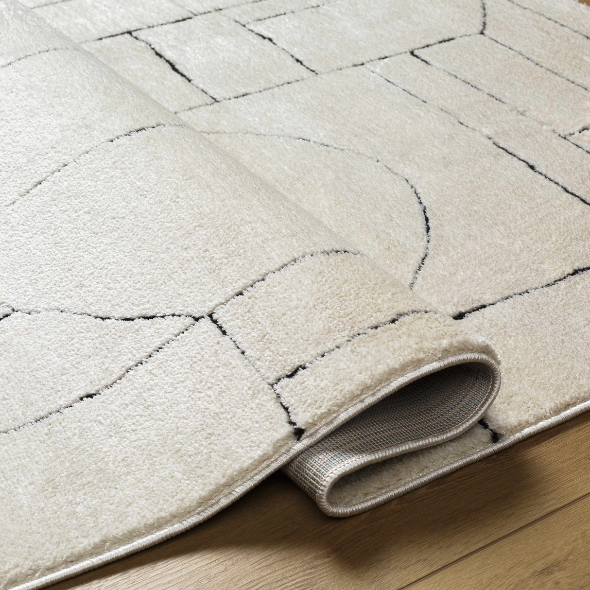 Keats Black & White Area Rug - Clearance