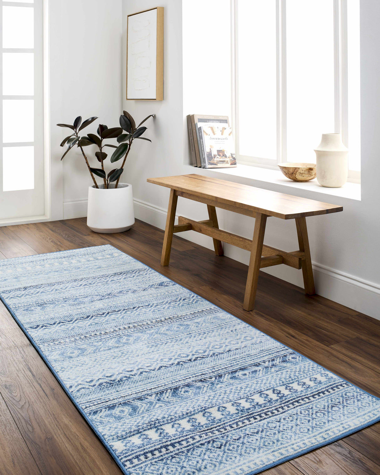 Gizeh Arctic Stone Washable Area Rug - Clearance