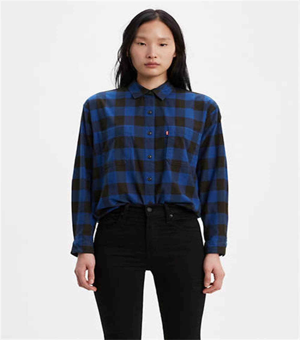 Levi's Women's Utility Shirt Navy Size Large