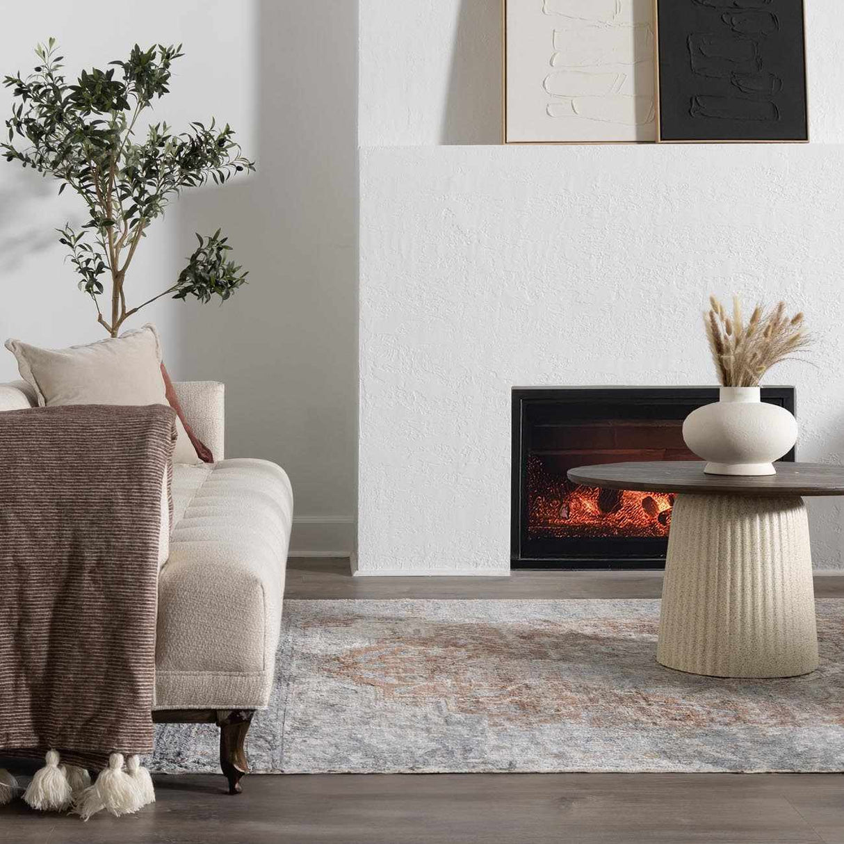 Emke Flat Pile Washable Rug