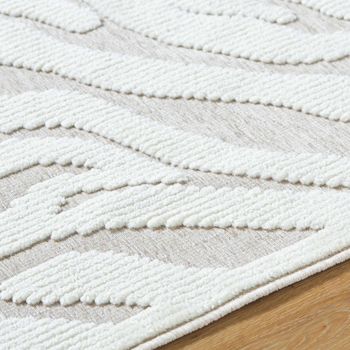 Keto Off-White 3D Washable Area Rug