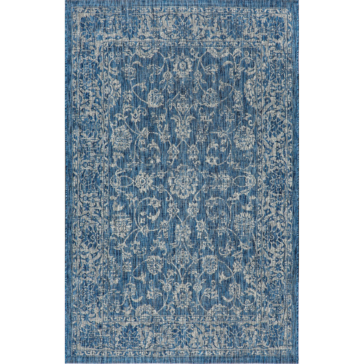 Tela Bohemian Textured Weave Floral Indoor/Outdoor Area Rug
