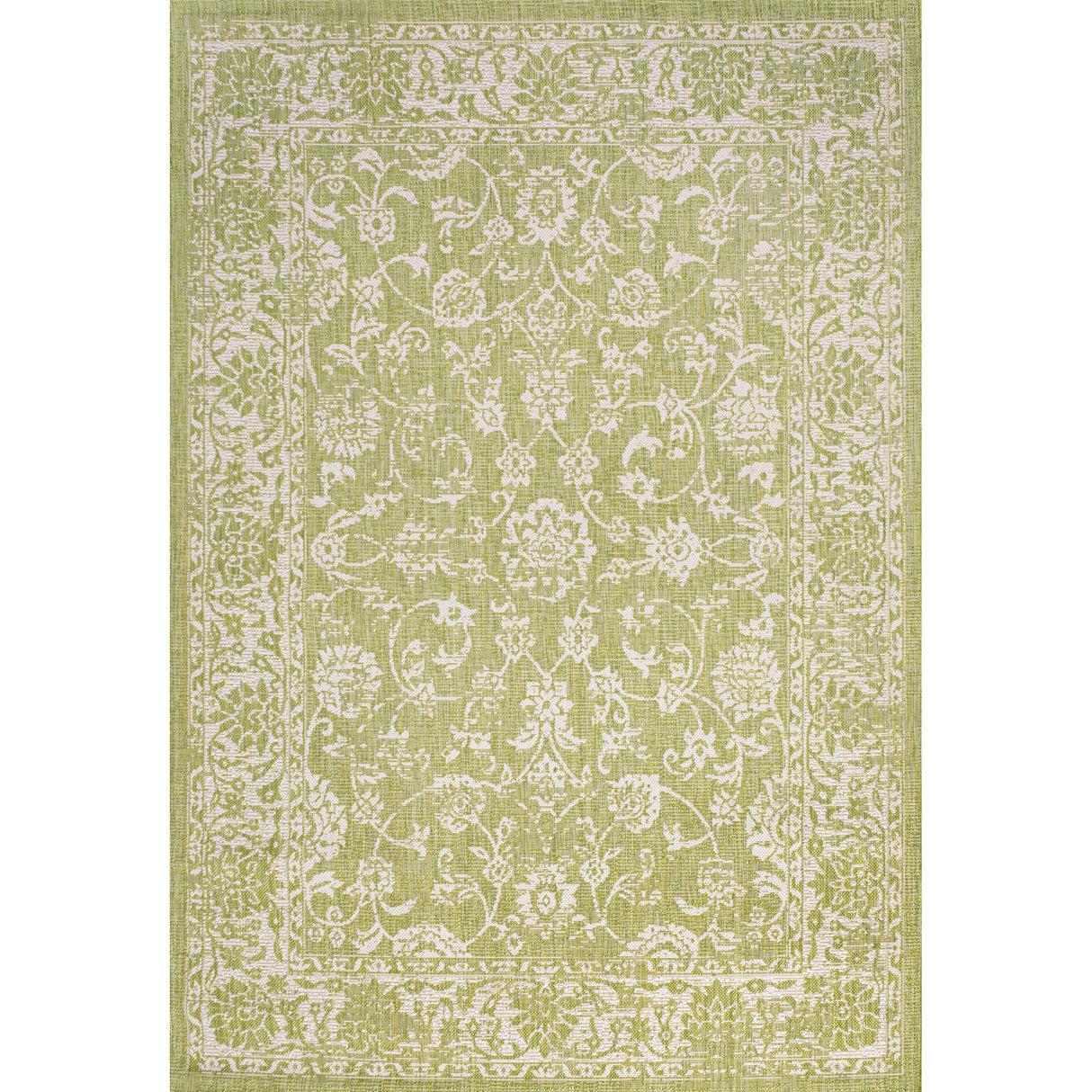 Tela Bohemian Textured Weave Floral Indoor/Outdoor Area Rug