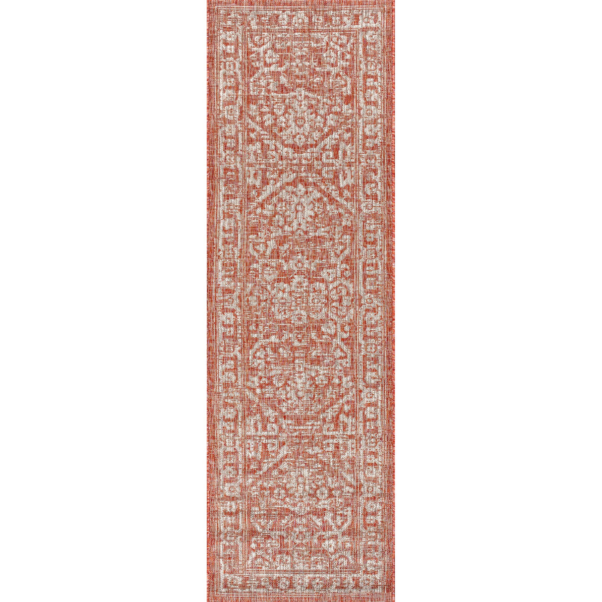 Malta Bohemian Medallion Textured Weave Indoor/Outdoor Runner Rug