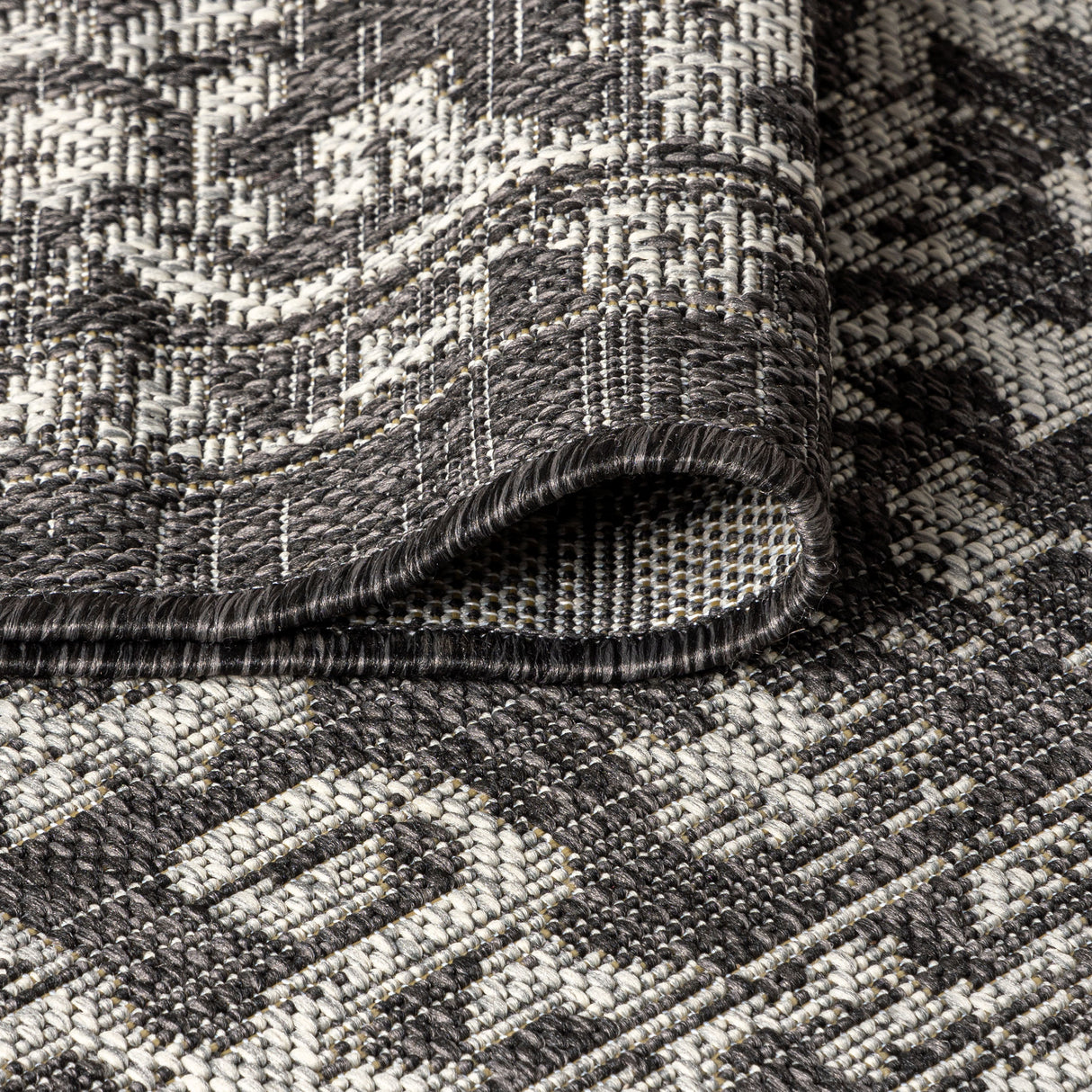 Malta Bohemian Medallion Textured Weave Indoor/Outdoor Runner Rug