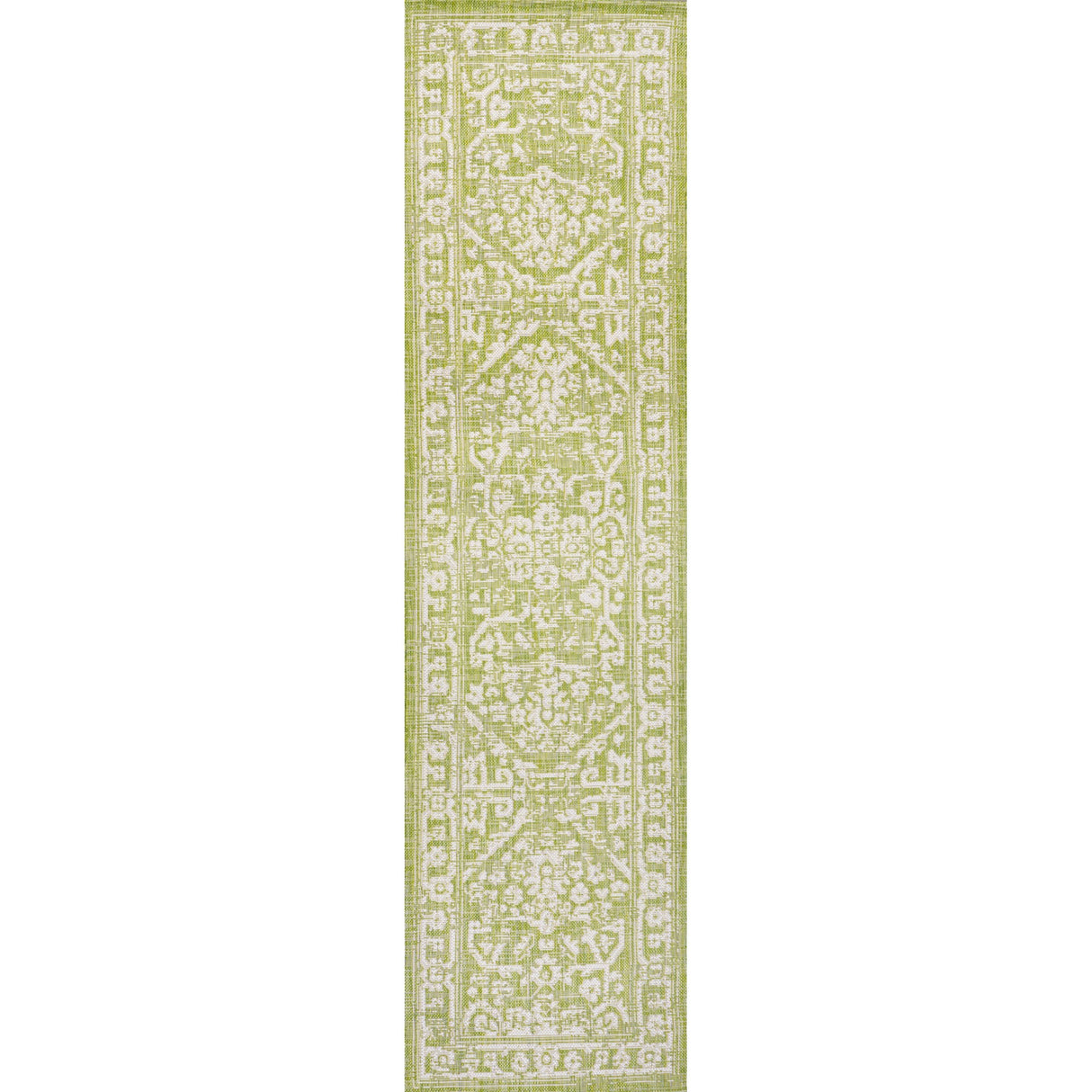 Malta Bohemian Medallion Textured Weave Indoor/Outdoor Runner Rug