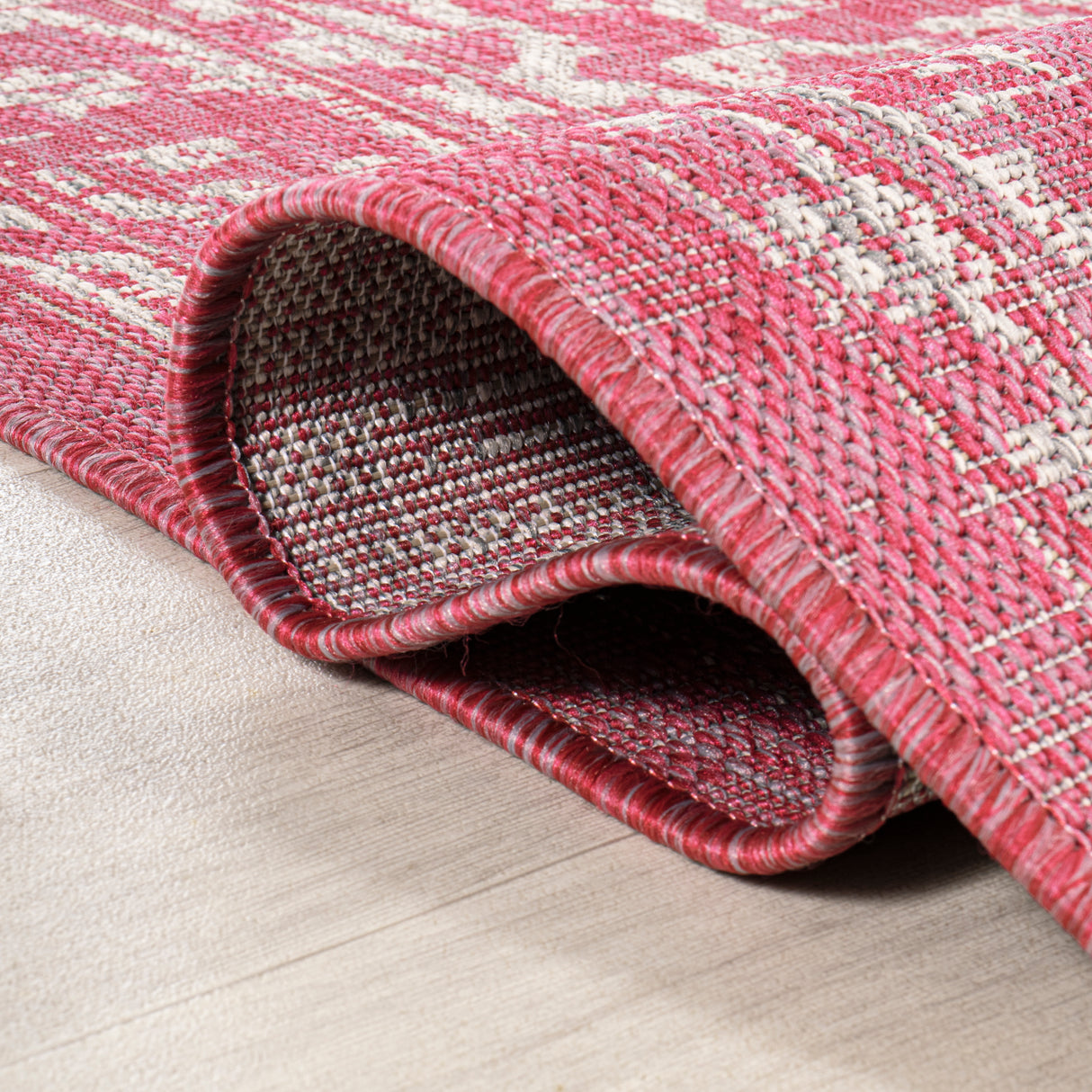 Malta Bohemian Medallion Textured Weave Indoor/Outdoor Runner Rug