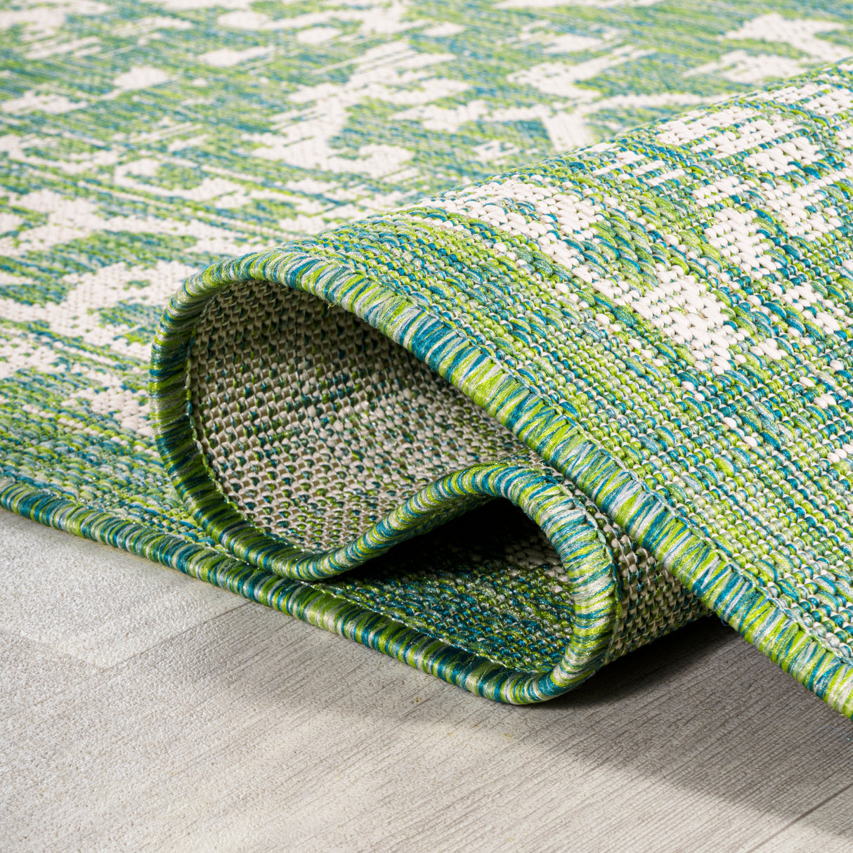Malta Bohemian Medallion Textured Weave Indoor/Outdoor Runner Rug