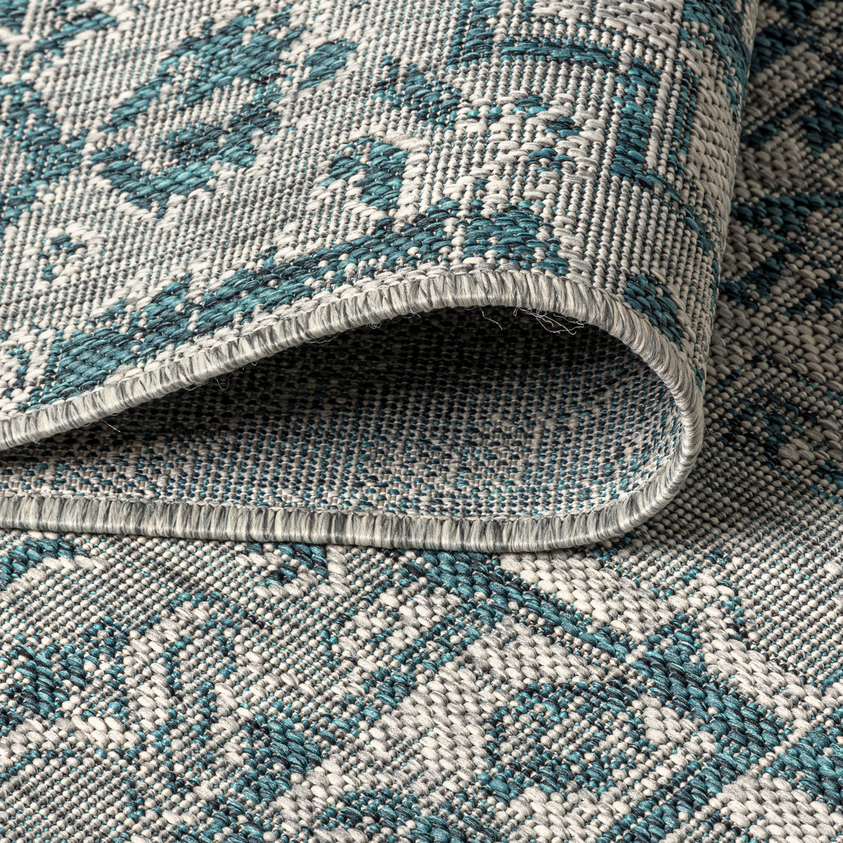 Estrella Bohemian Medallion Textured Weave Indoor/Outdoor Round Area Rug