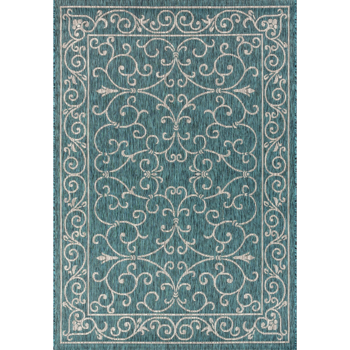 Charleston Vintage Filigree Textured Weav Indoor/Outdoor Area Rug