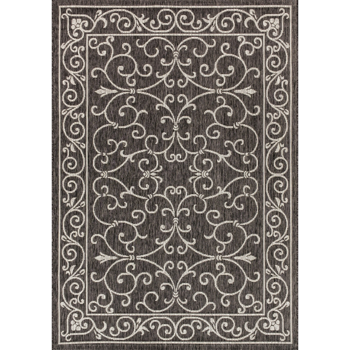 Charleston Vintage Filigree Textured Weav Indoor/Outdoor Area Rug