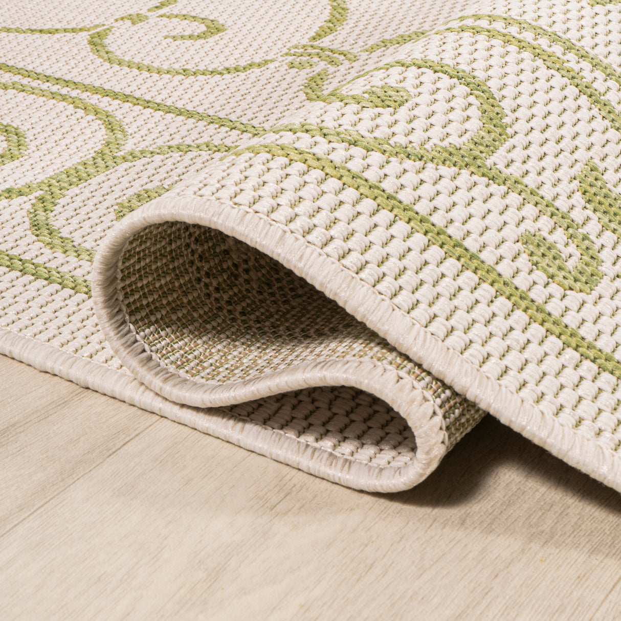 Charleston Vintage Filigree Textured Weav Indoor/Outdoor Square Area Rug