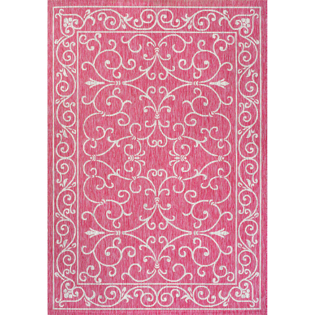 Charleston Vintage Filigree Textured Weav Indoor/Outdoor Area Rug