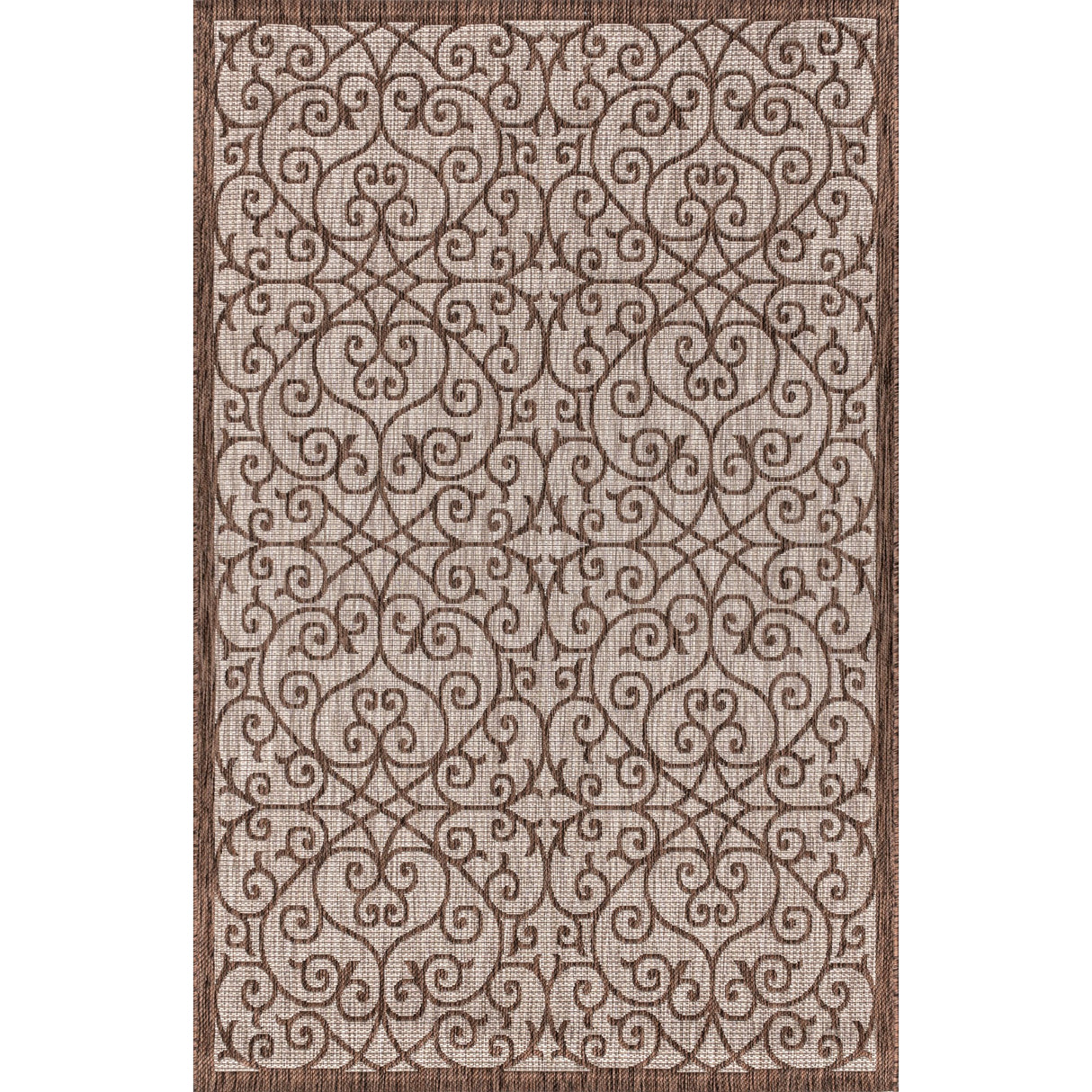 Madrid Vintage Filigree Textured Weave Indoor/Outdoor Area Rug