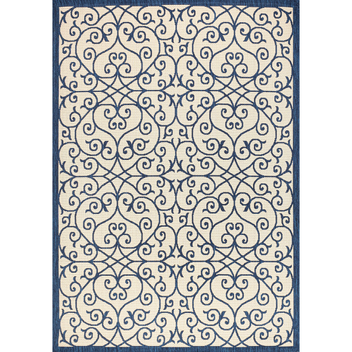 Madrid Vintage Filigree Textured Weave Indoor/Outdoor Area Rug