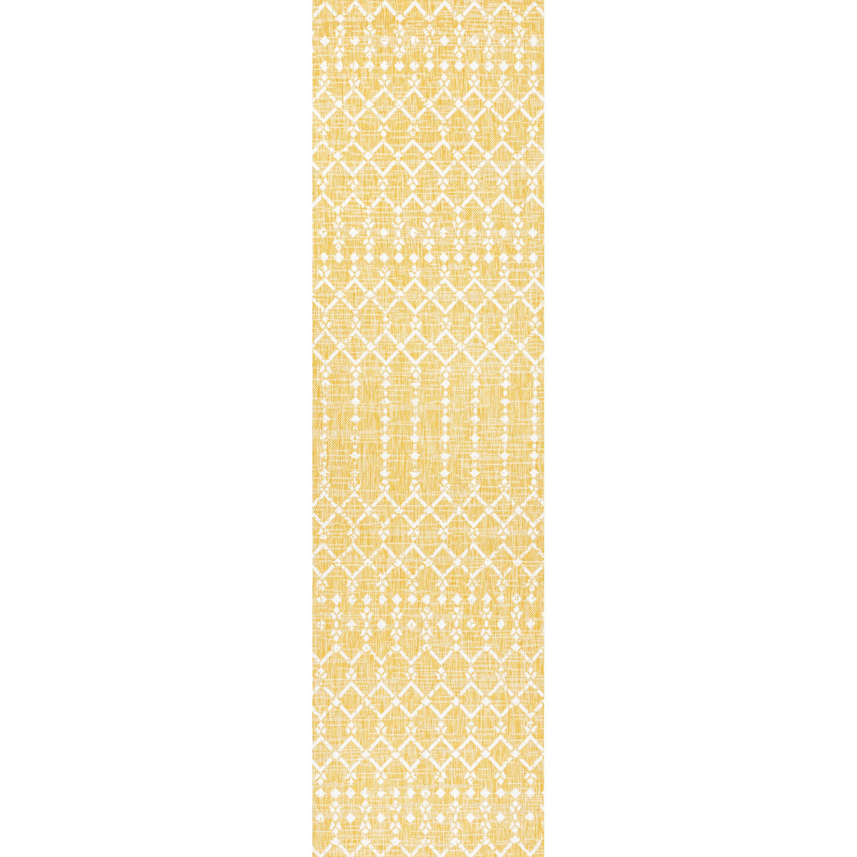 Ourika Moroccan Geometric Textured Weave Indoor/Outdoor Runner Rug