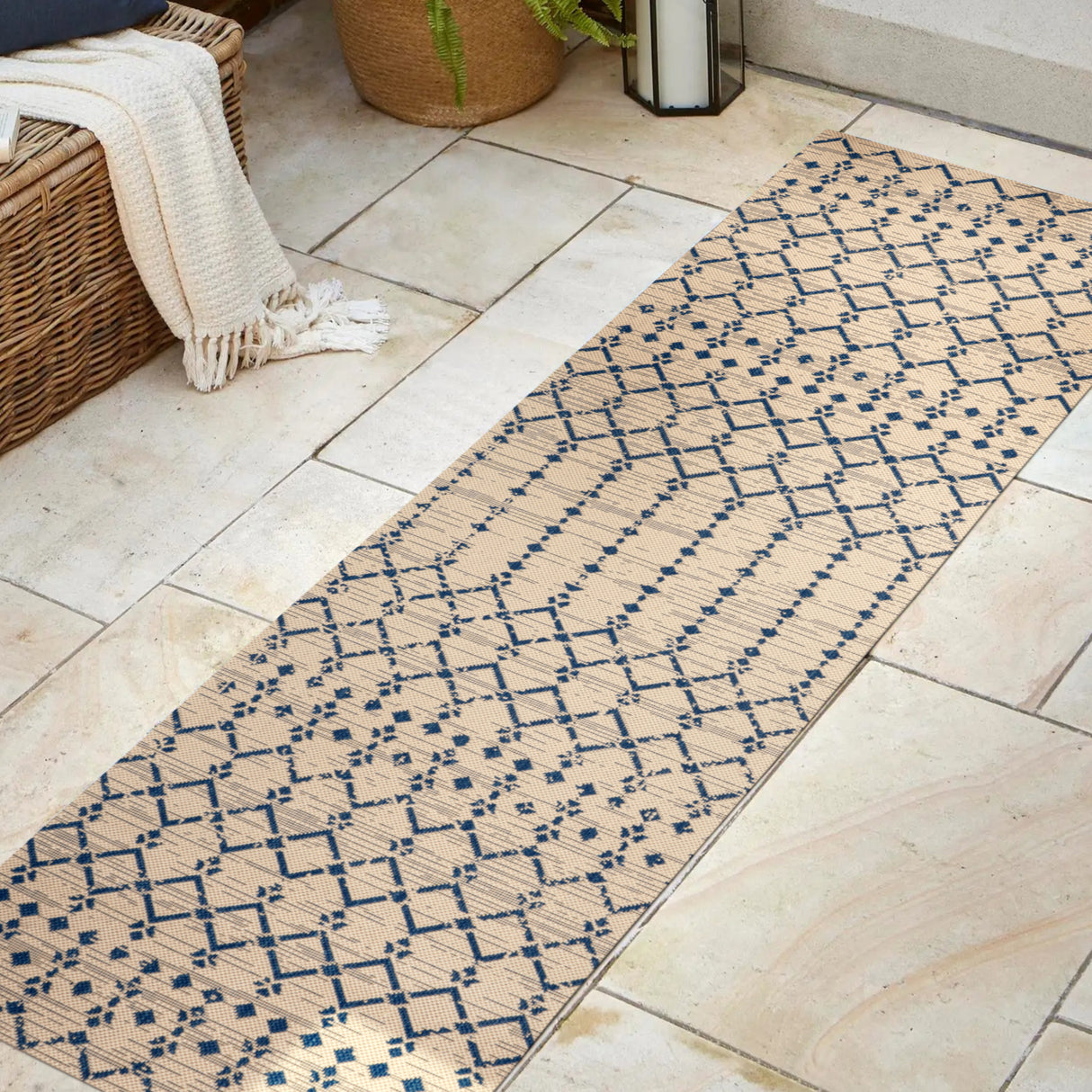 Ourika-Moroccan-Geometric-Textured-Weave-Indoor/Outdoor-Runner-Rug-Runner-Rugs