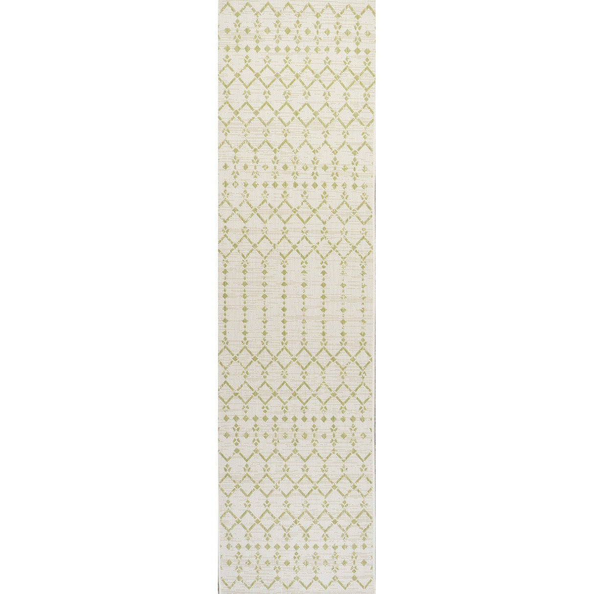 Ourika Moroccan Geometric Textured Weave Indoor/Outdoor Runner Rug