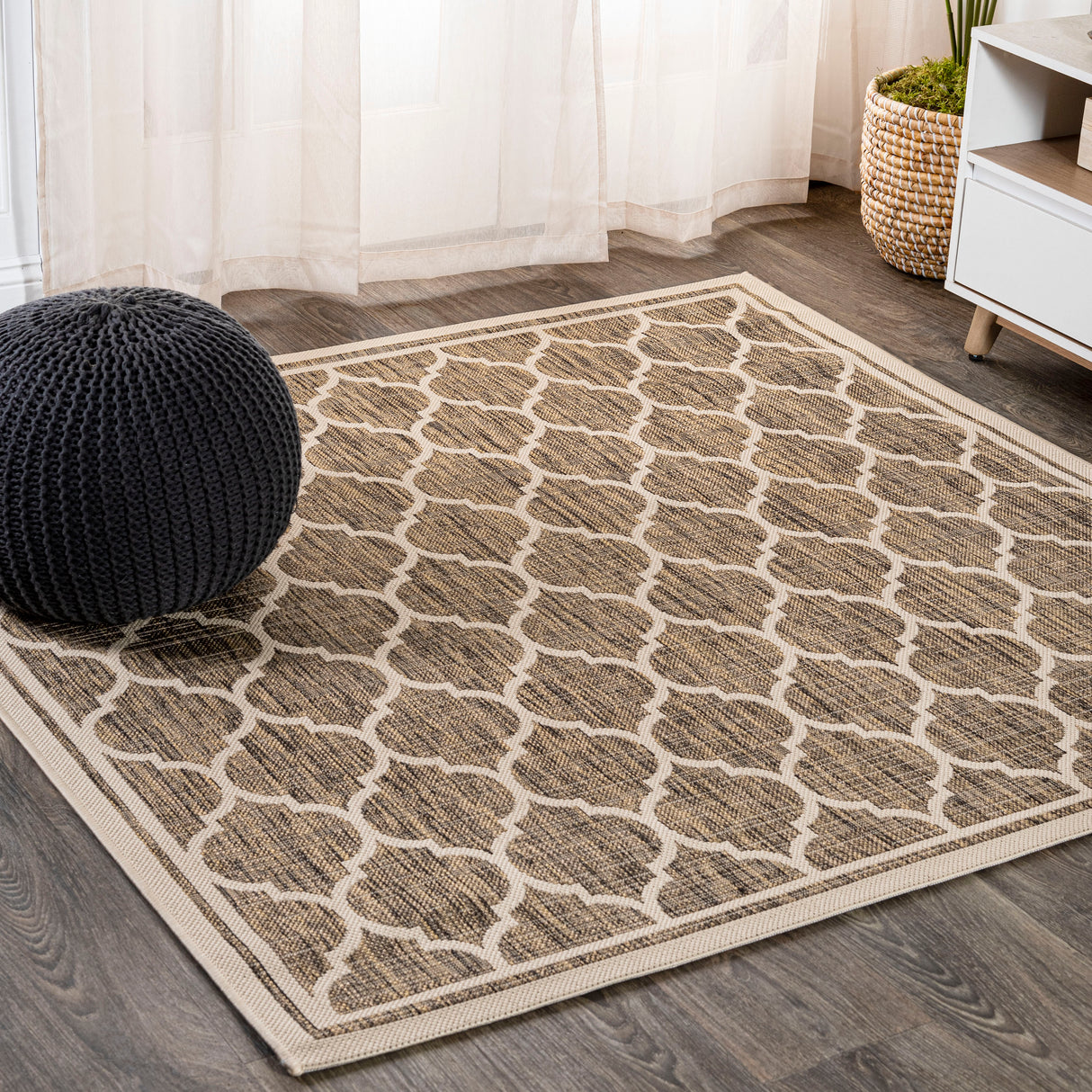 Trebol-Moroccan-Trellis-Textured-Weave-Indoor/Outdoor-Square-Area-Rug-Area-Rugs