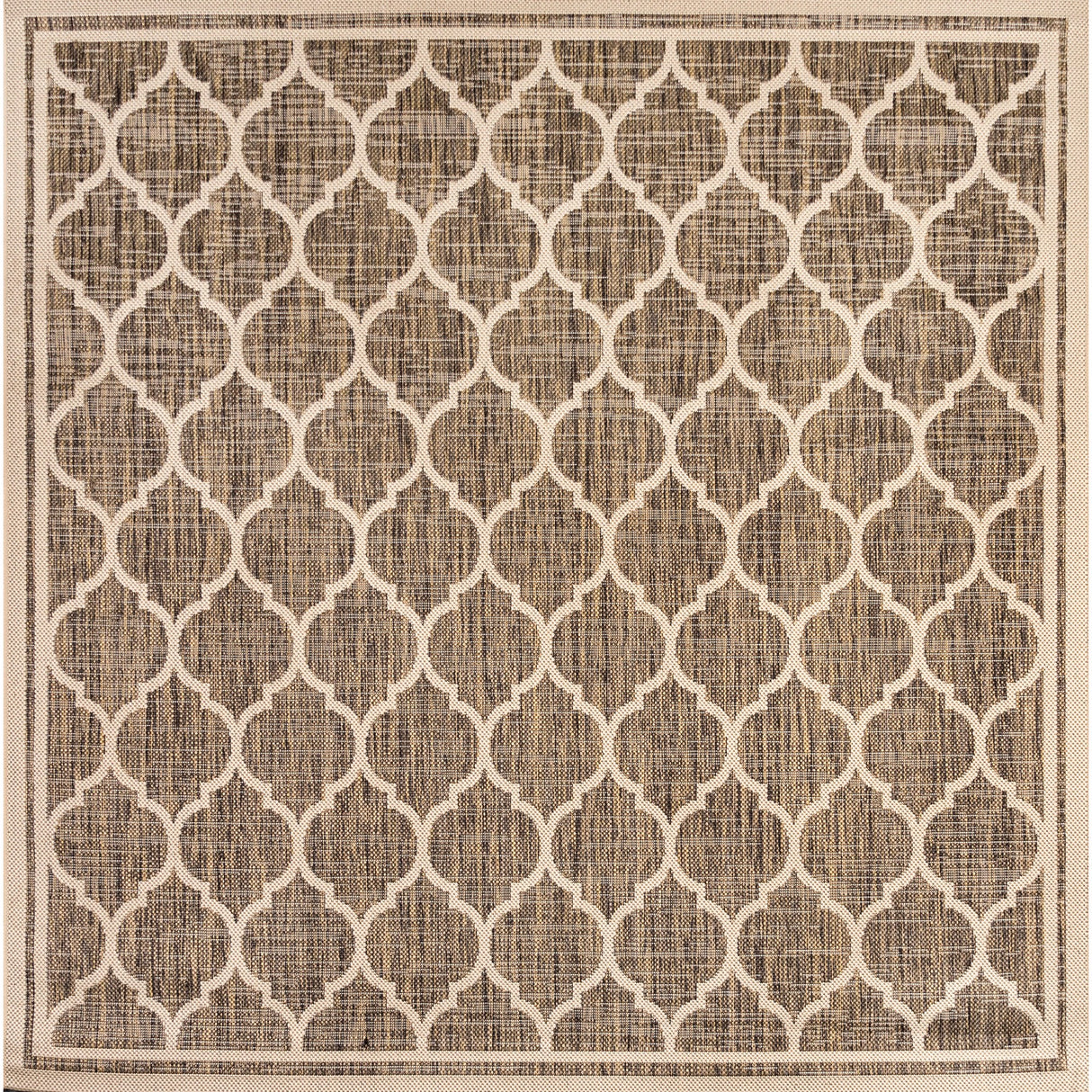Trebol Moroccan Trellis Textured Weave Indoor/Outdoor Square Area Rug