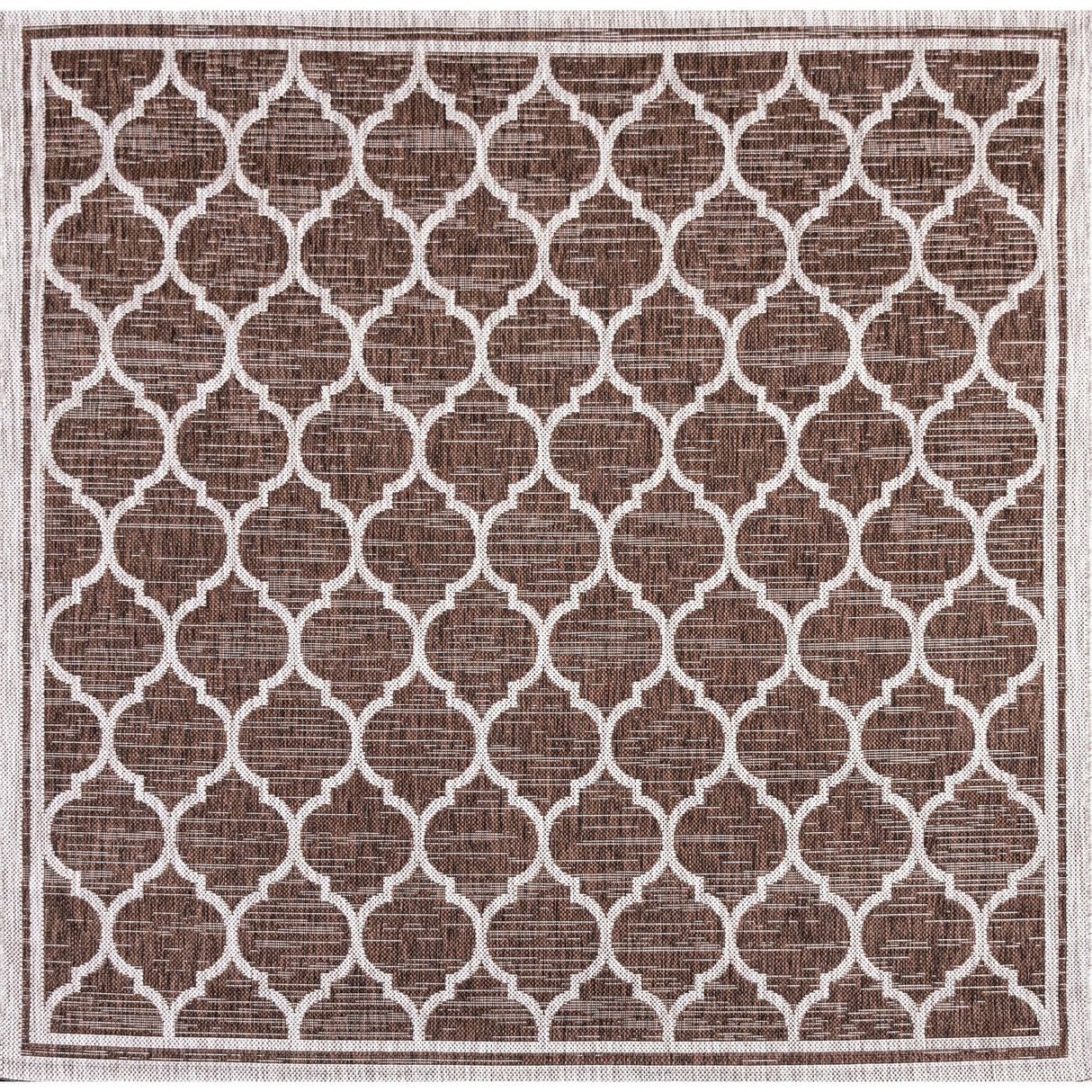 Trebol Moroccan Trellis Textured Weave Indoor/Outdoor Square Area Rug