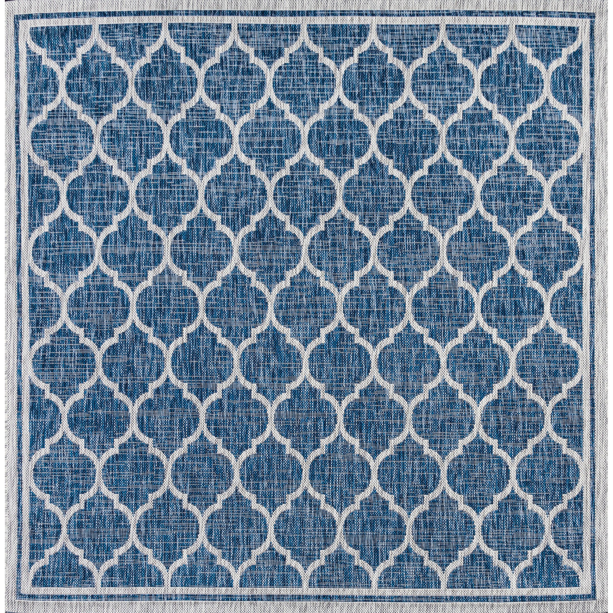 Trebol Moroccan Trellis Textured Weave Indoor/Outdoor Square Area Rug
