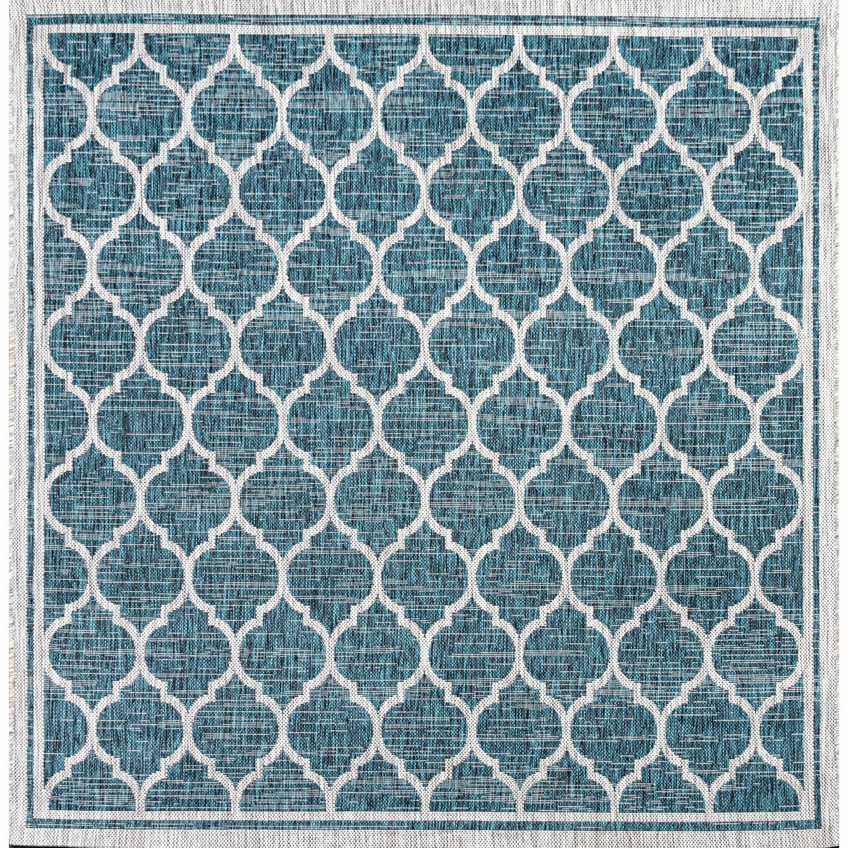 Trebol Moroccan Trellis Textured Weave Indoor/Outdoor Square Area Rug