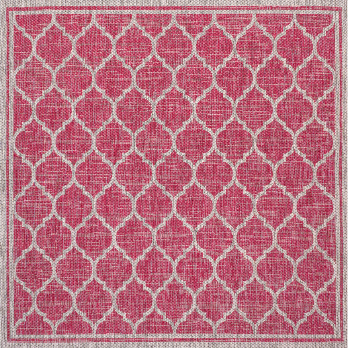 Trebol Moroccan Trellis Weave Indoor/Outdoor Square Area Rug