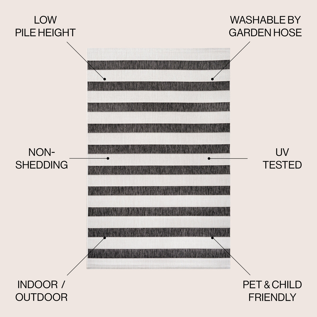 Aveiro Wide Stripe Indoor/Outdoor Area Rug