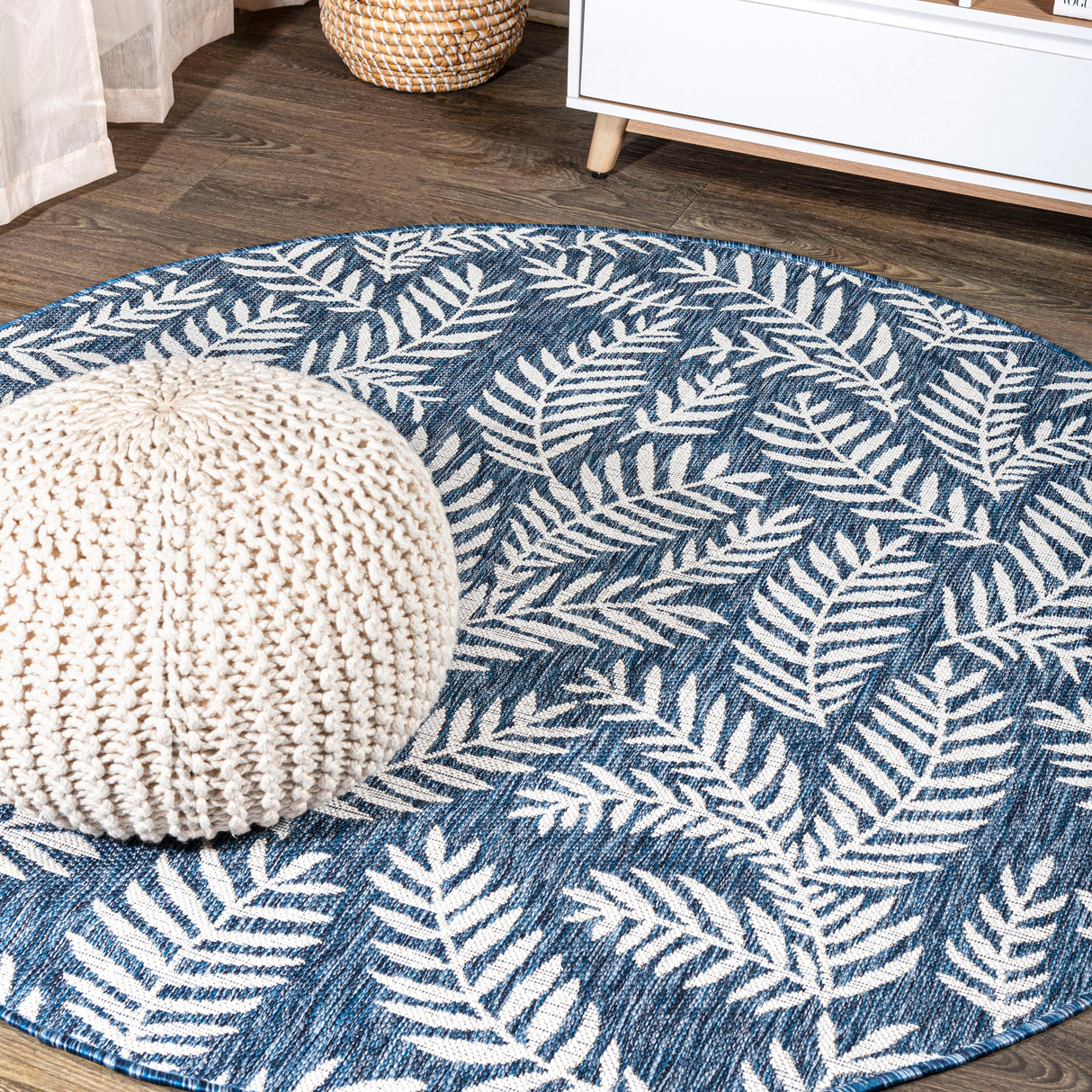Nevis Palm Indoor/Outdoor Round Area Rug