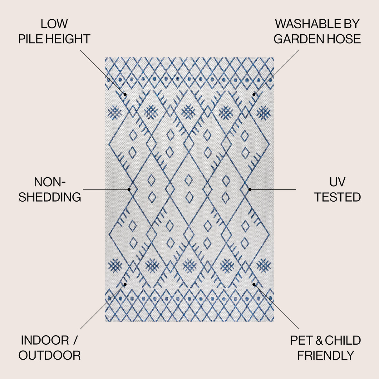 Boho Moroccan Area Rug