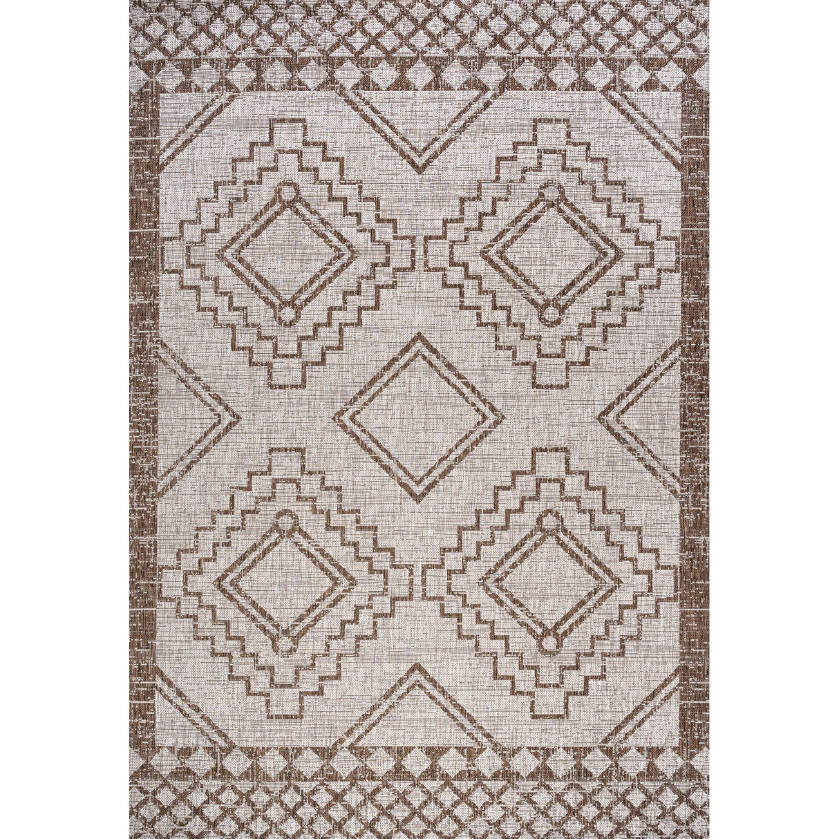 Marokko Diamond Tribal Medallion Indoor/Outdoor Area Rug