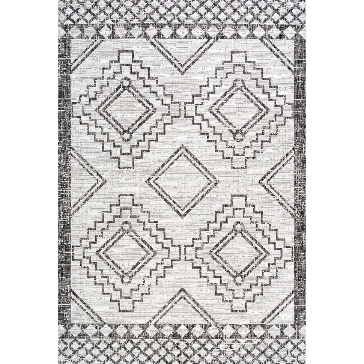 Marokko Diamond Tribal Medallion Indoor/Outdoor Area Rug
