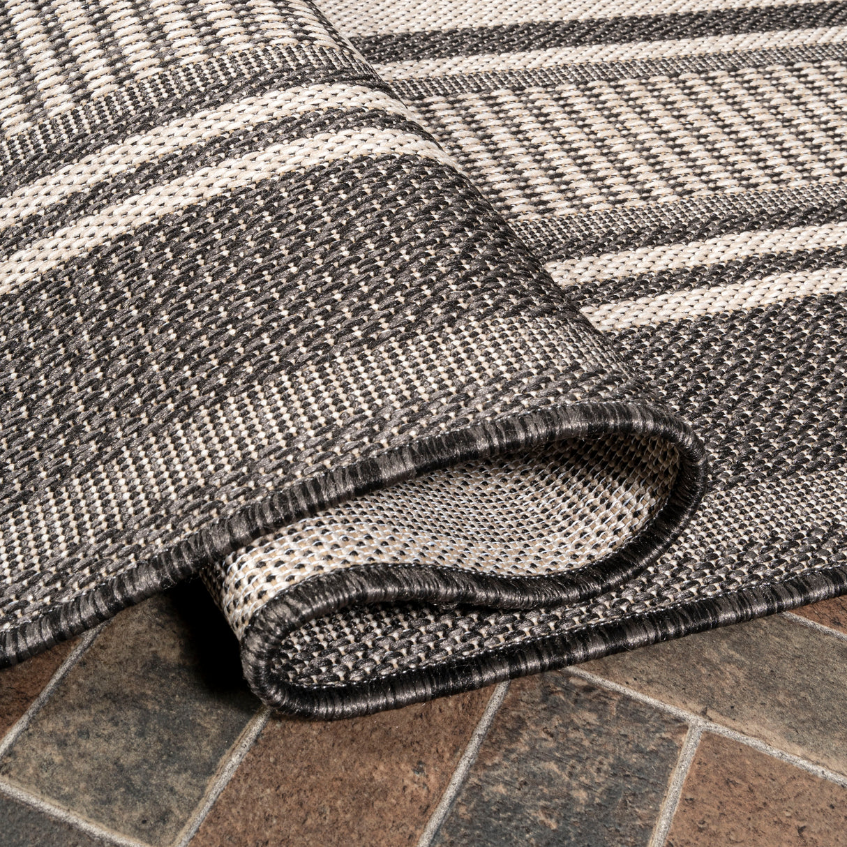Haynes Modern Double Stripe Indoor/Outdoor Runner Rug