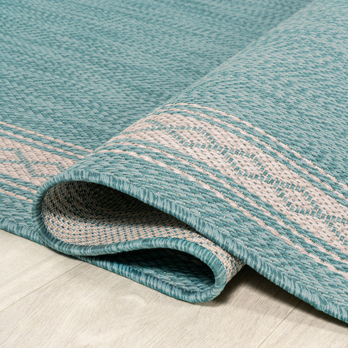 Lucia Classic Diamond Border Indoor/Outdoor Runner Rug