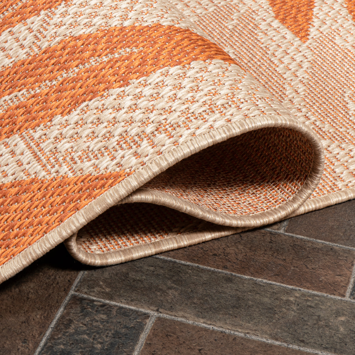 Havana Simple Tropical Palm Leaf Indoor/Outdoor Runner Rug