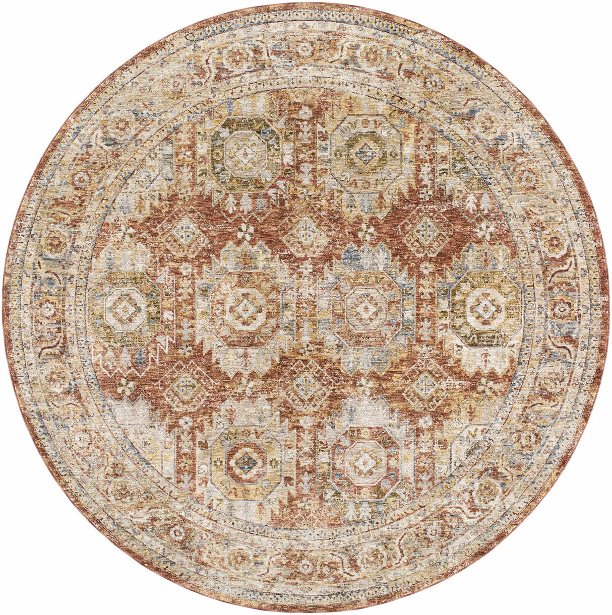 Crescentia Rust Area Rug - Clearance