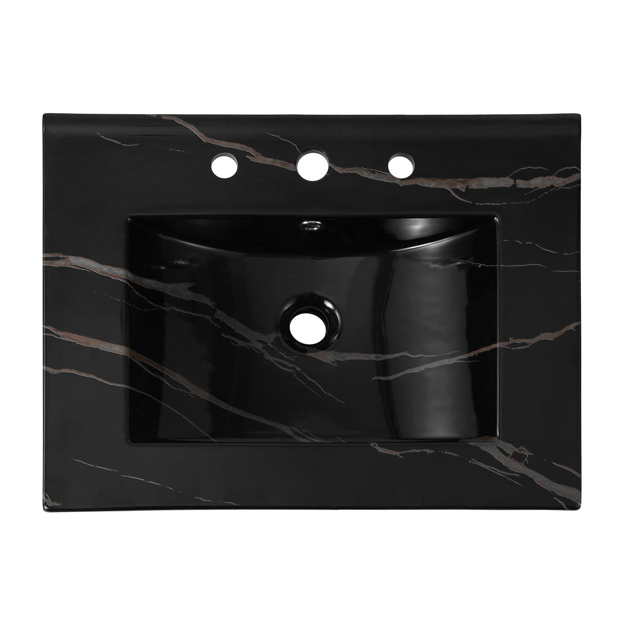 Ancillary 3-Hole Classic Contemporary Rectangular Ceramic Single Sink Basin Vanity Top
