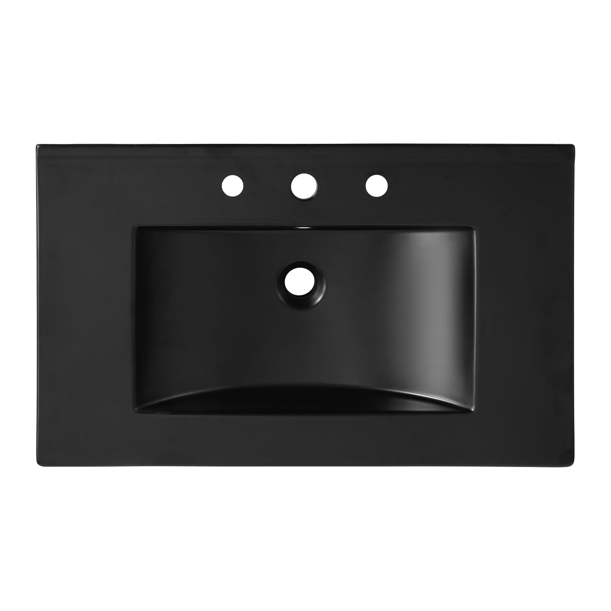 Ancillary 3-Hole Classic Contemporary Rectangular Ceramic Single Sink Basin Vanity Top