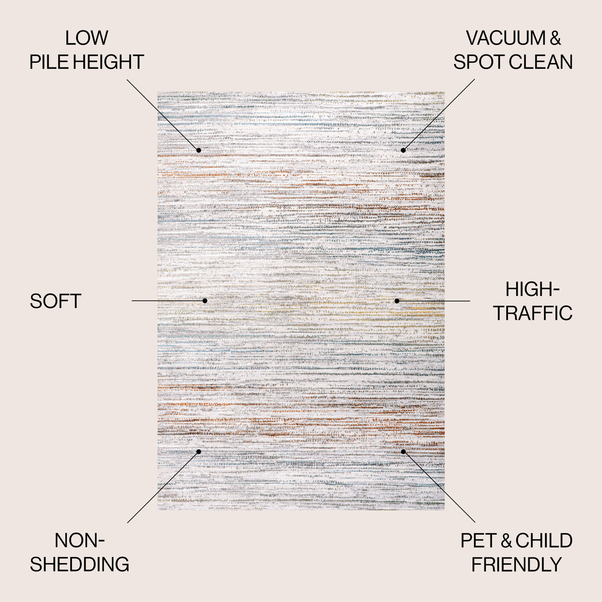 Loom Modern Strie' Area RugArea Rug