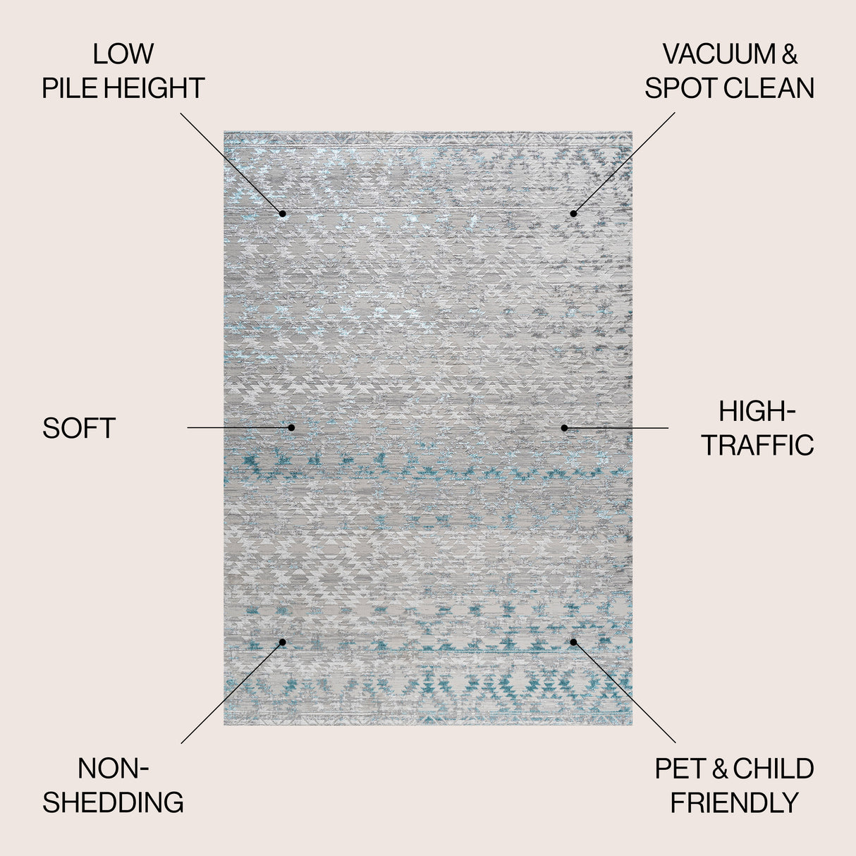 Ancient Faded Trellis Area Rug