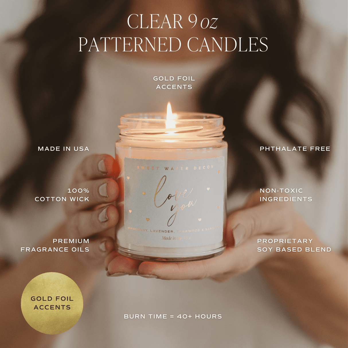Game Day Red Soy Candle - Clear Jar - 9 oz