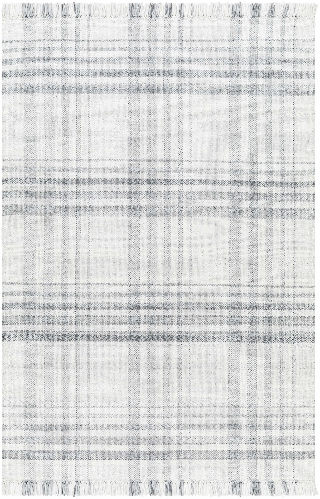 Inara Gray Plaid Area Rug