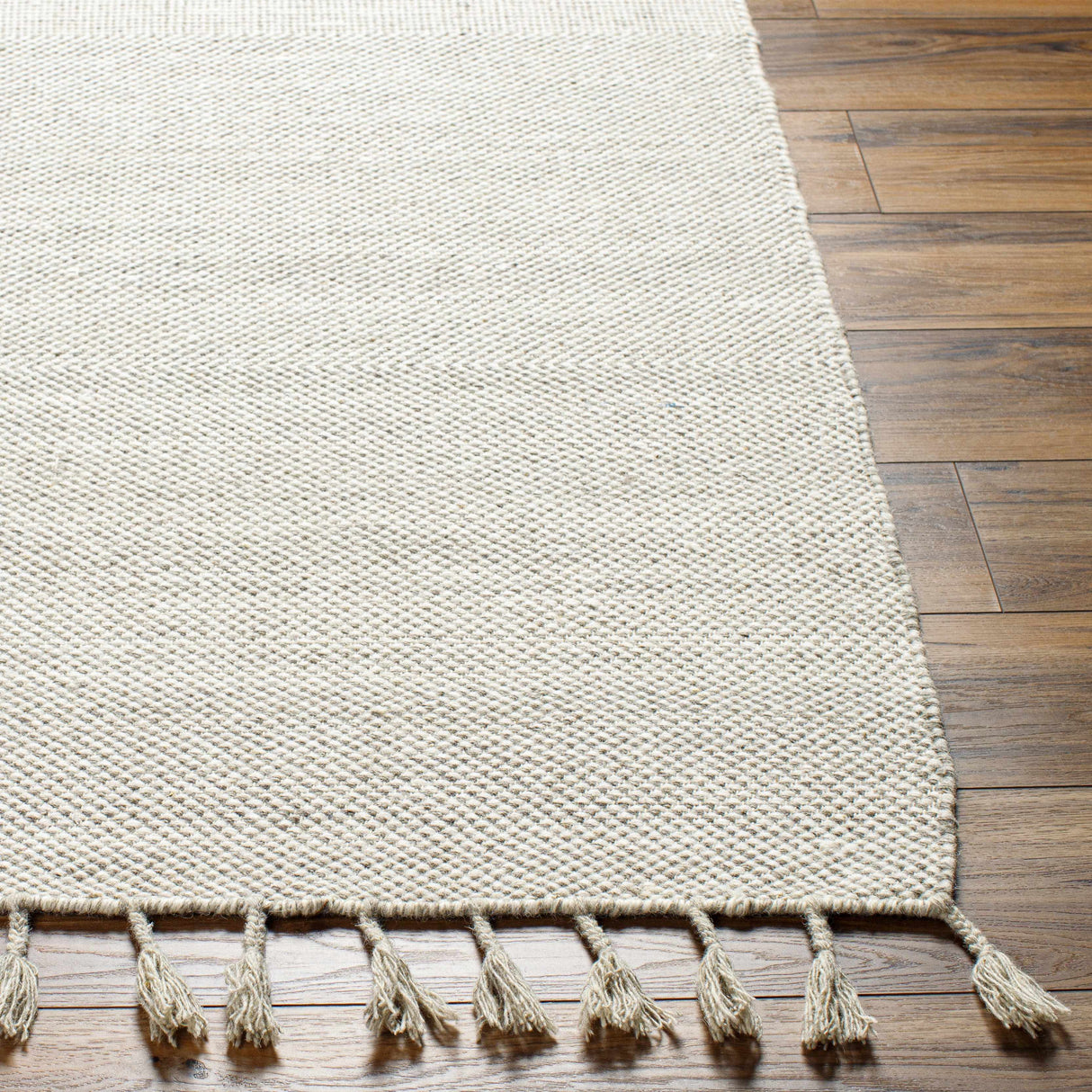 Abhay Beige Wool Area Rug - Clearance
