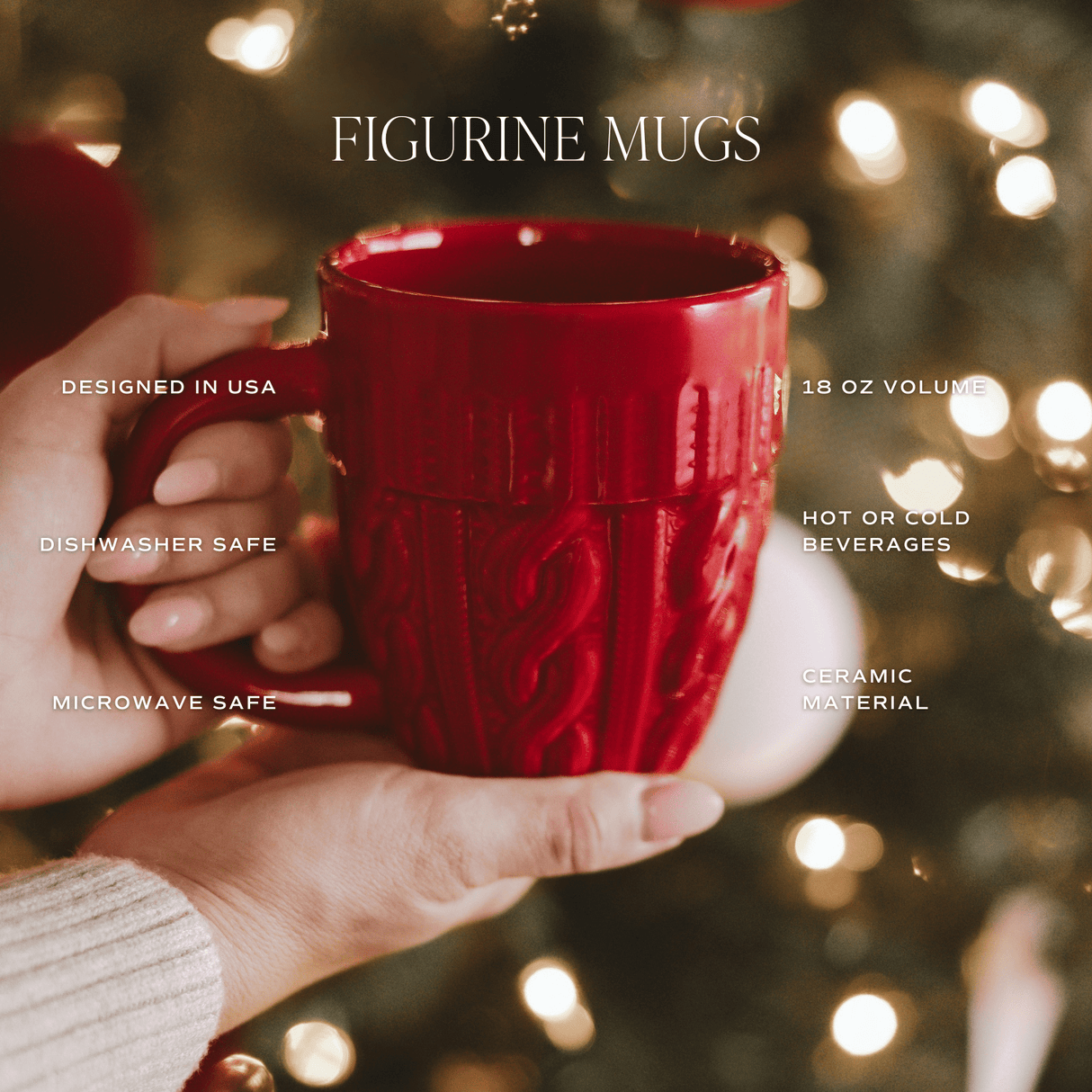 Cream Sweater 18 oz Figural Coffee Mug